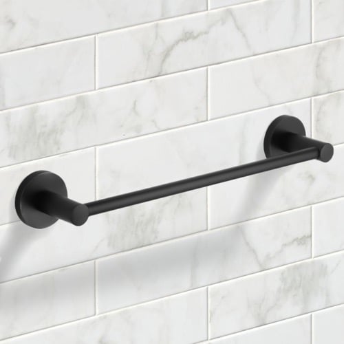 Towel Bar, 13 Inch, Modern, Matte Black